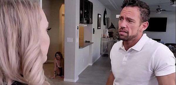  Cara May blowjobs her stepdads mature rod and gives him a titty fuck while her mom watches them!